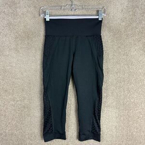 Adidas x‎ Stella McCartney Capri Leggings Women's XS Black Climacool Activewear